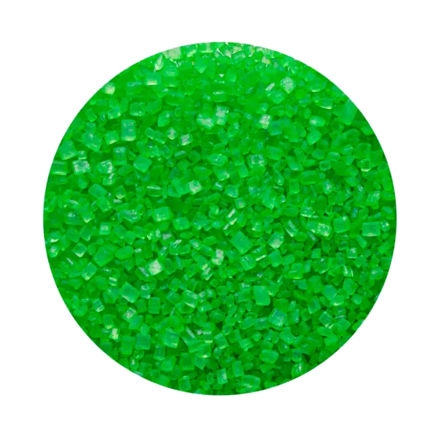 Green coloured sugar