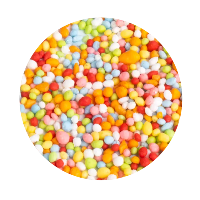 Multicolour sugar decorations