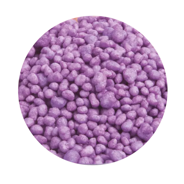 Purple crunchy pearls