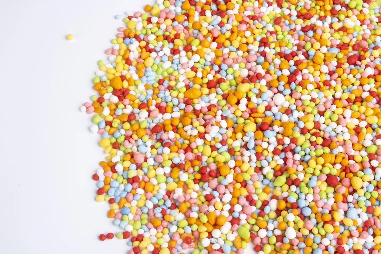Colourful crunchy pearls developed by ConfetiCakes